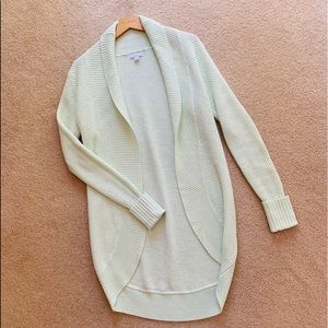 New York & Company Mint Green Long Knit Cardigan